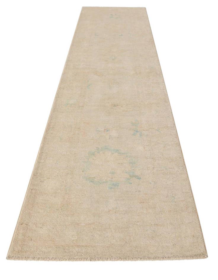 Detail image of 2' 9 x 11' 11 Hand Knotted Oushak Wool Runner Rug