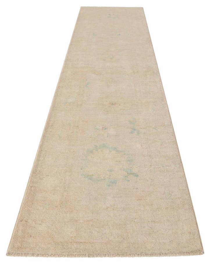 Detail image of 2' 9 x 11' 11  Hand Knotted Oushak Wool Runner Rug