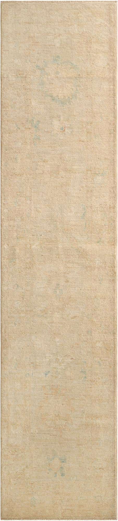 2' 9 x 11' 11 Hand Knotted Oushak Wool Runner Rug