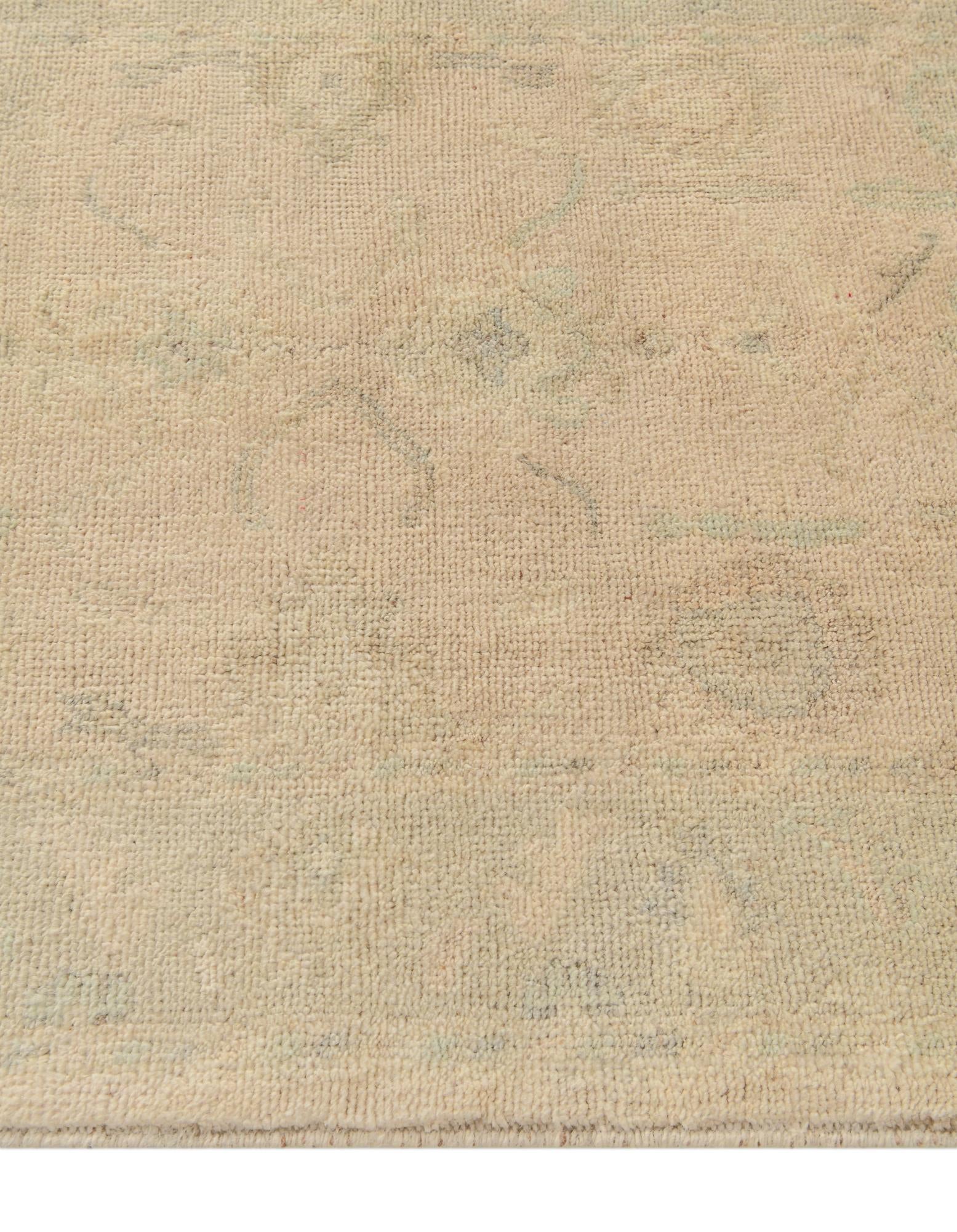 2' 10 x 9' 8 Hand Knotted Oushak Wool Runner Rug