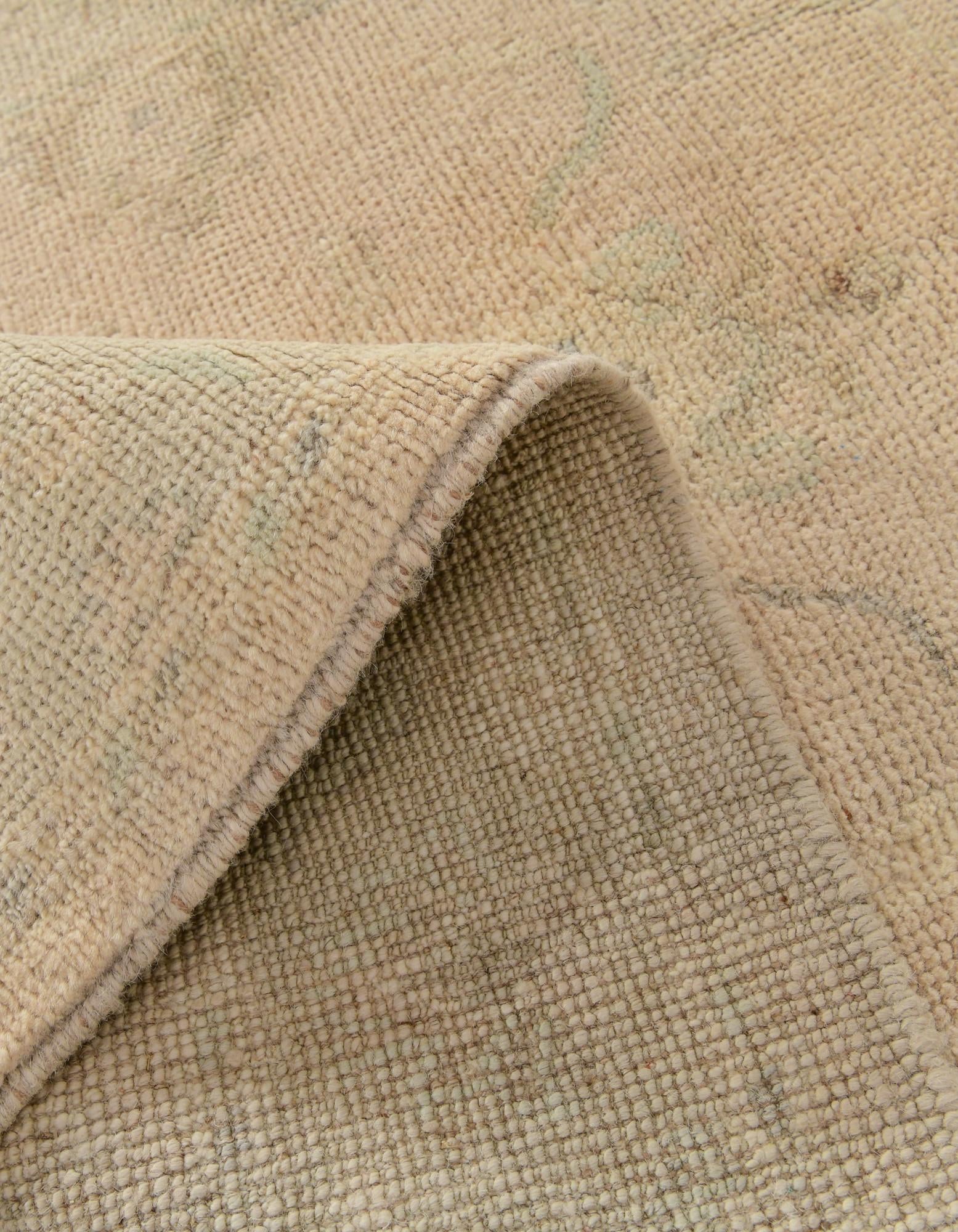 2' 10 x 9' 8 Hand Knotted Oushak Wool Runner Rug