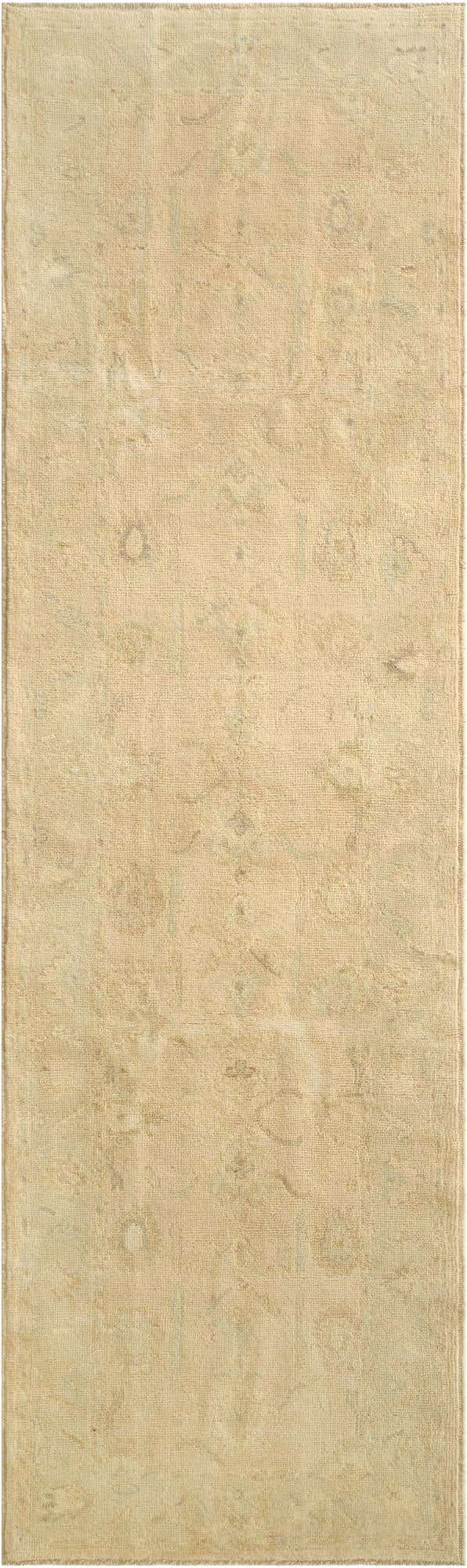 2' 10 x 9' 8 Hand Knotted Oushak Wool Runner Rug