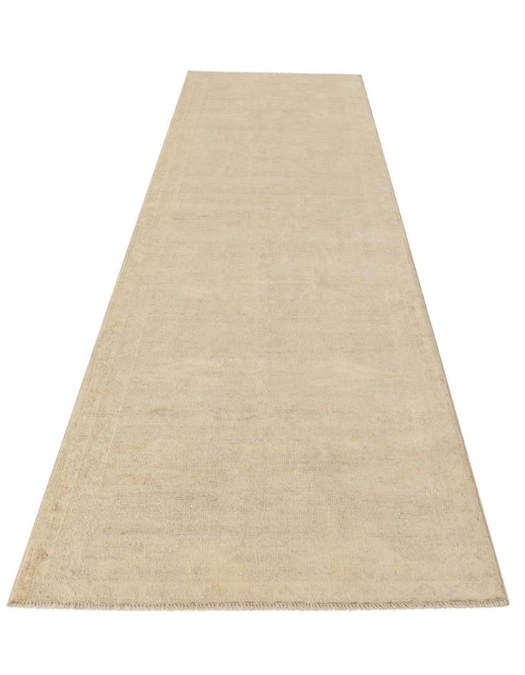 Detail image of 3' 2 x 11' 7 Hand Knotted Oushak Wool Runner Rug