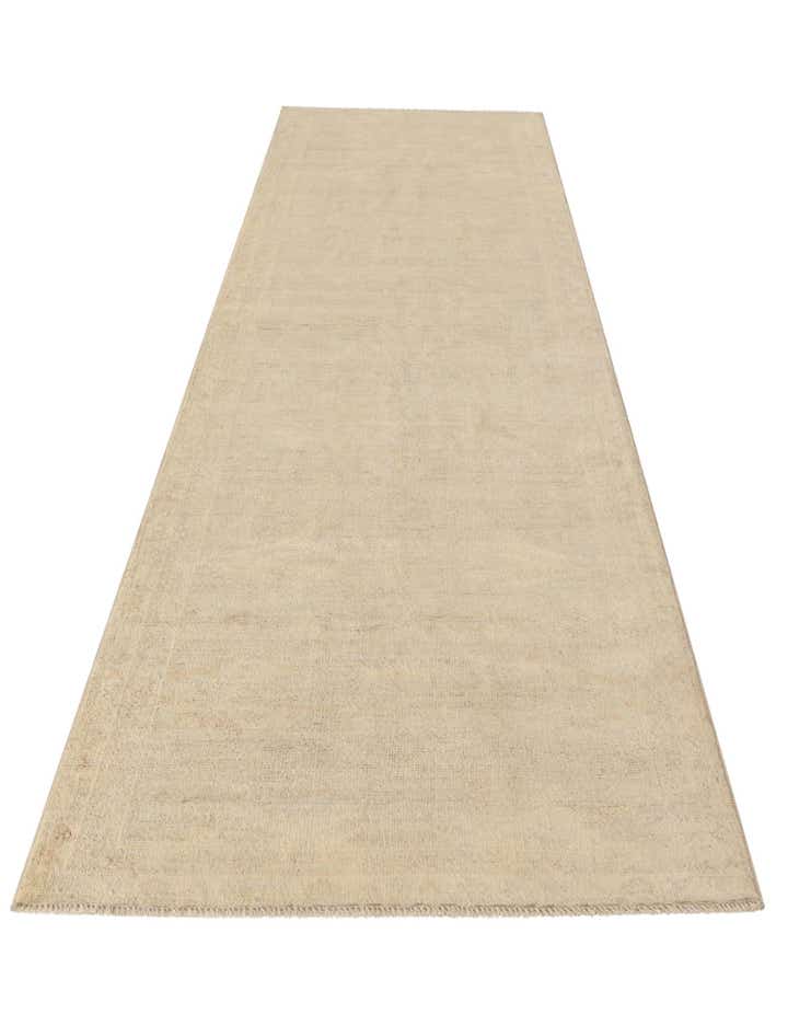 3' 2 x 11' 7 Hand Knotted Oushak Wool Runner Rug