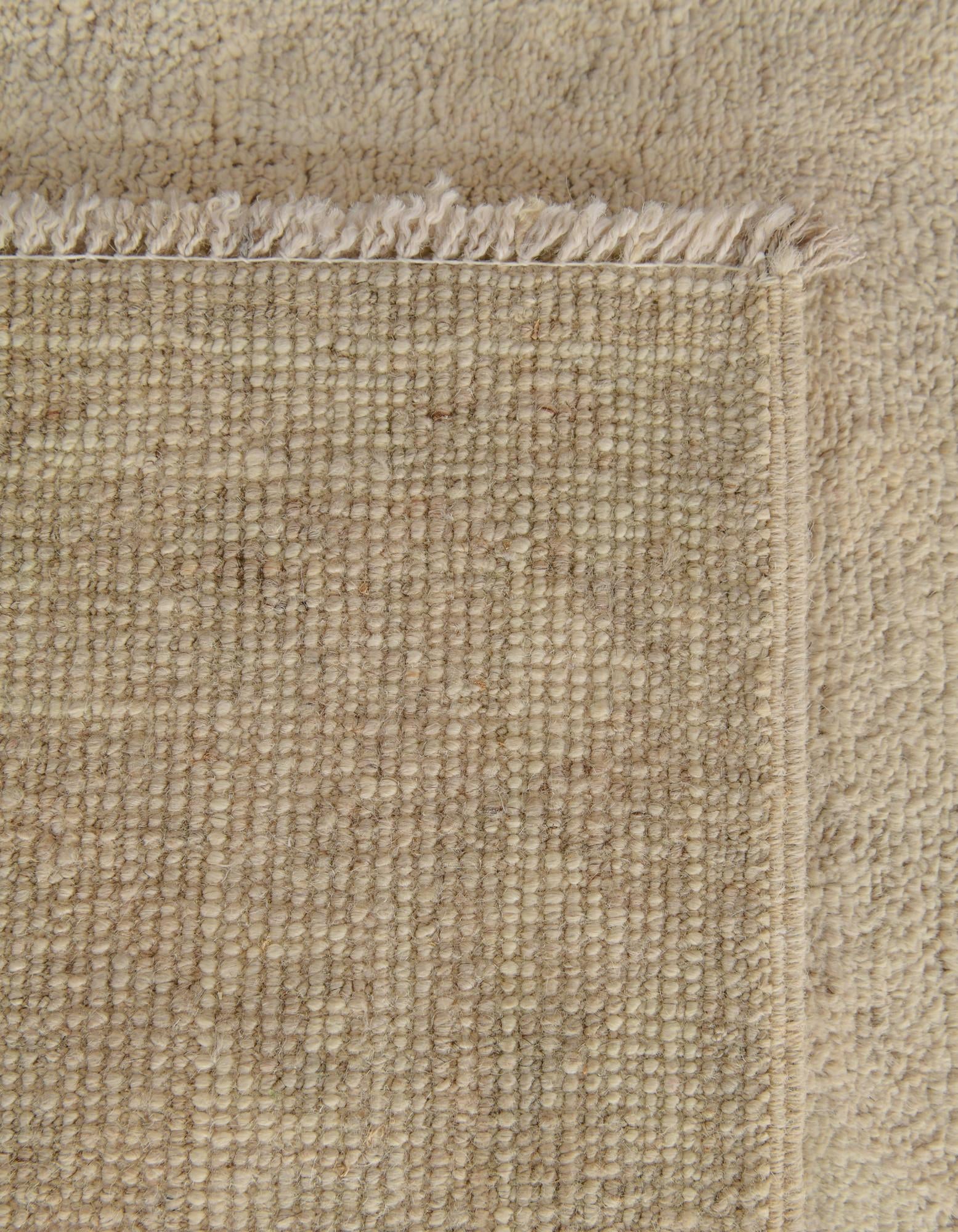 95cm x 355cm Hand Knotted Oushak Wool Runner Rug