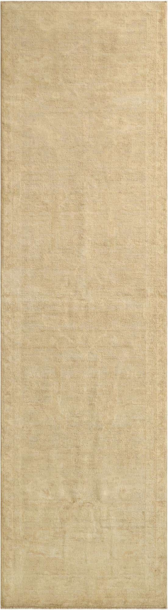 3' 2 x 11' 7 Hand Knotted Oushak Wool Runner Rug