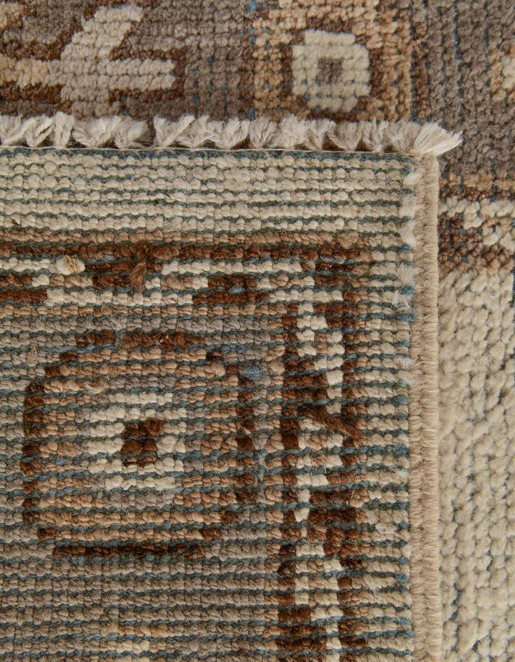 Detail image of 2' 10 x 10' 6  Hand Knotted Oushak Wool Runner Rug
