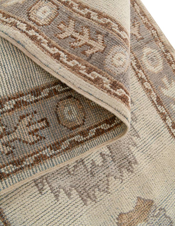 Detail image of 2' 10 x 10' 6  Hand Knotted Oushak Wool Runner Rug