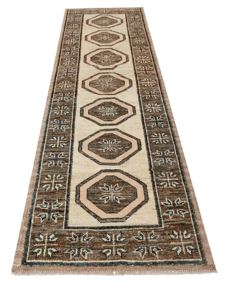 Detail image of 2' 9 x 10' 6 Hand Knotted Oushak Wool Runner Rug
