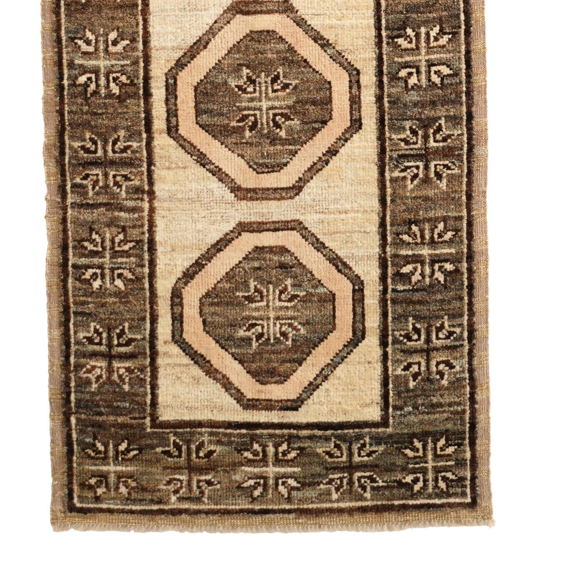 2' 9 x 10' 6 Hand Knotted Oushak Wool Runner Rug