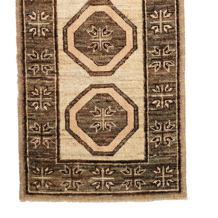 Detail image of 2' 9 x 10' 6 Hand Knotted Oushak Wool Runner Rug