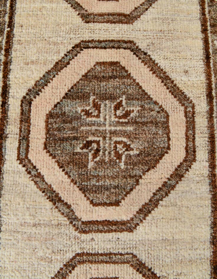 Detail image of 2' 9 x 10' 6 Hand Knotted Oushak Wool Runner Rug