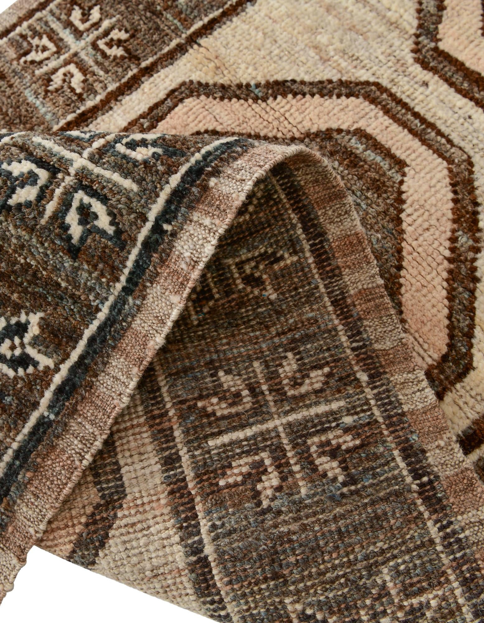 2' 9 x 10' 6 Hand Knotted Oushak Wool Runner Rug