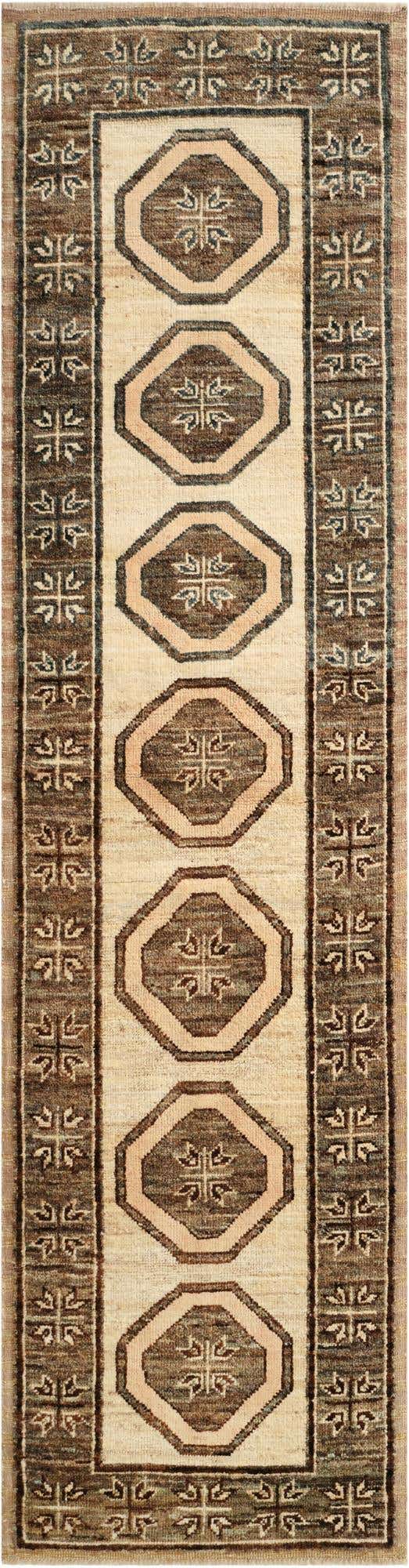 2' 9 x 10' 6 Hand Knotted Oushak Wool Runner Rug