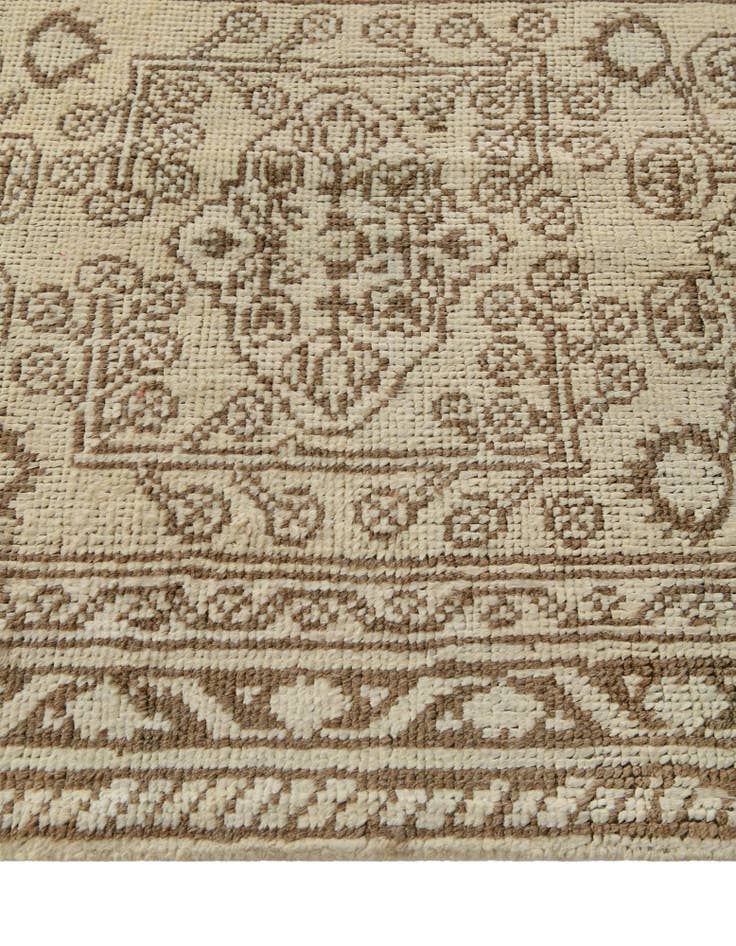 Detail image of 2' 7 x 10'  Hand Knotted Oushak Wool Runner Rug