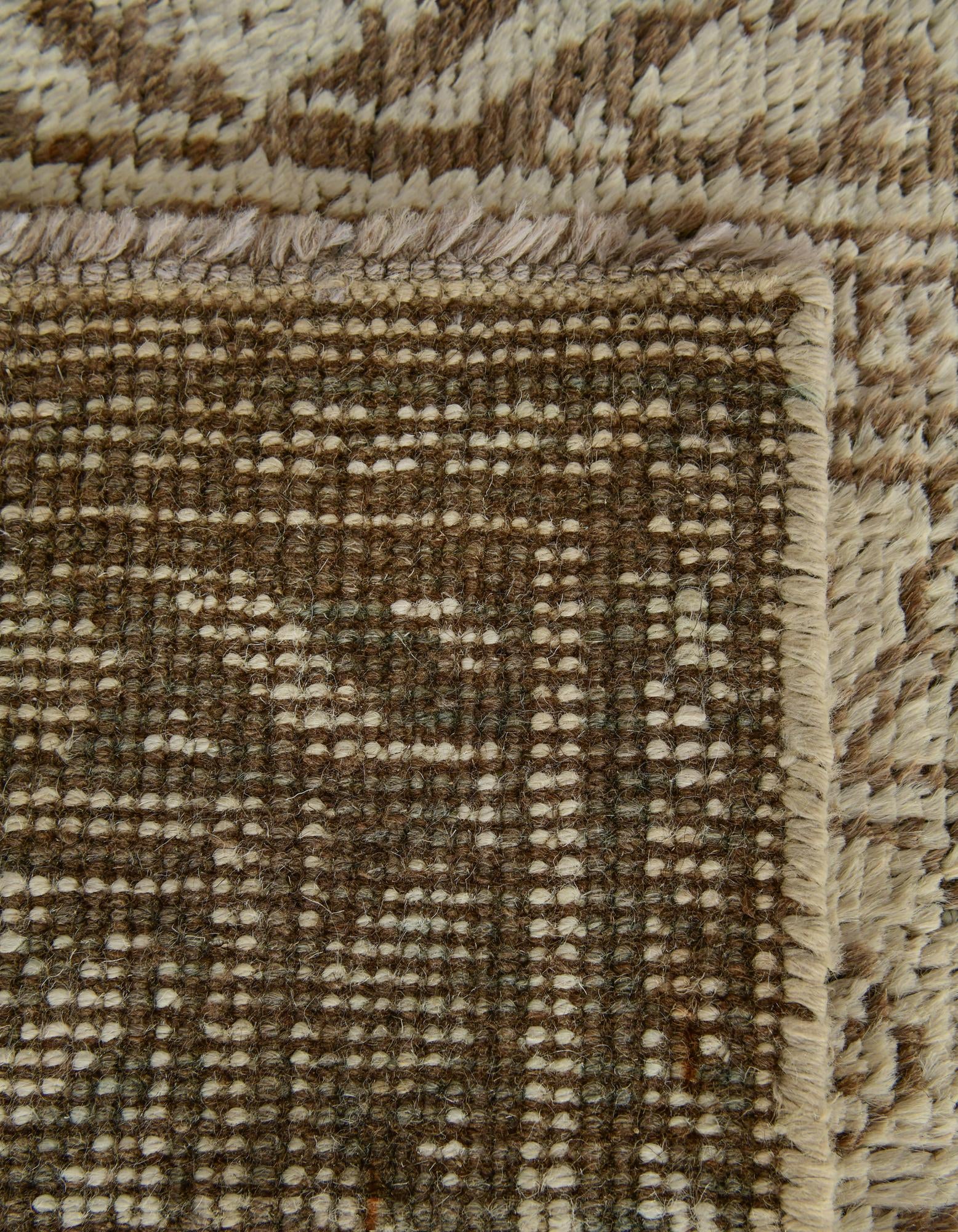 2' 7 x 10' Hand Knotted Oushak Wool Runner Rug