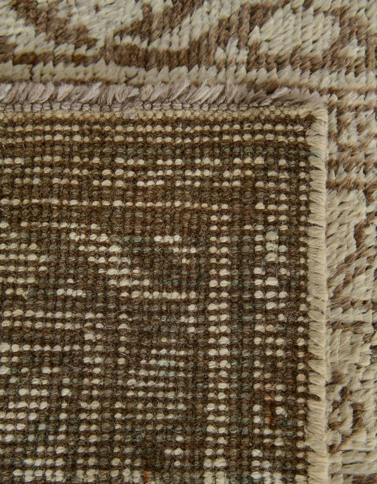 Detail image of 2' 7 x 10' Hand Knotted Oushak Wool Runner Rug