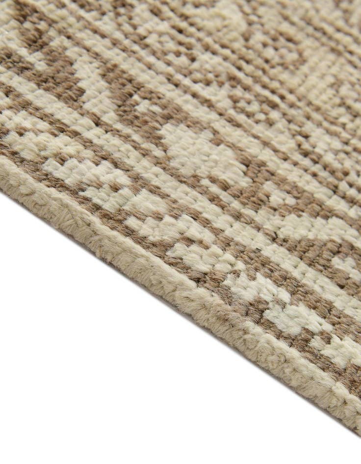 Detail image of 2' 7 x 10' Hand Knotted Oushak Wool Runner Rug