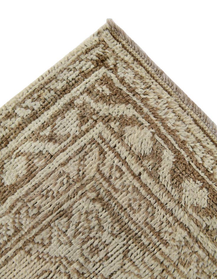 Detail image of 2' 7 x 10' Hand Knotted Oushak Wool Runner Rug