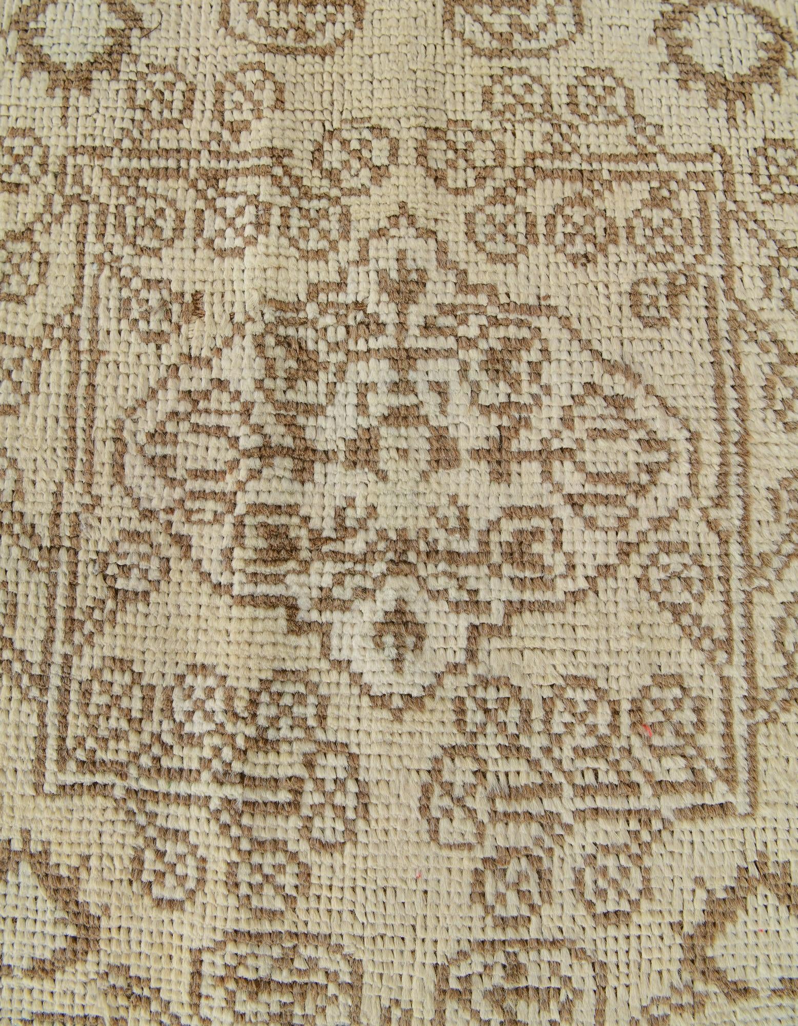 2' 7 x 10' Hand Knotted Oushak Wool Runner Rug