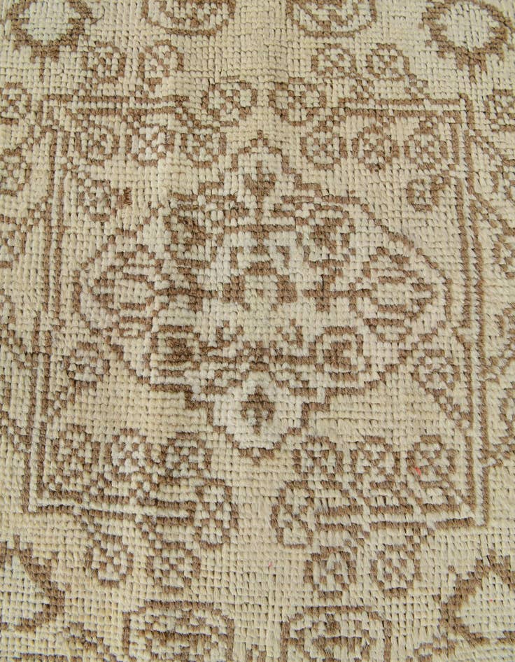 Detail image of 2' 7 x 10'  Hand Knotted Oushak Wool Runner Rug
