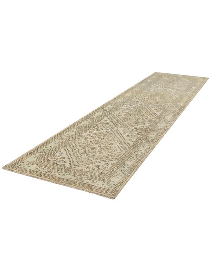 2' 6 x 10' 3 Hand Knotted Oushak Wool Runner Rug
