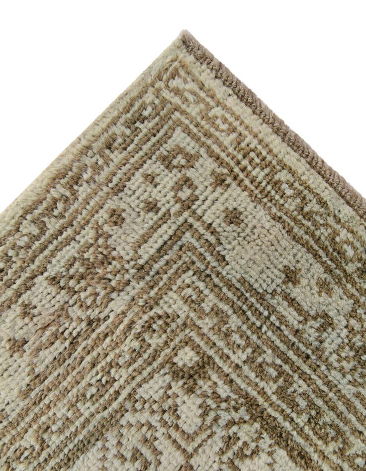Detail image of 2' 6 x 10' 3 Hand Knotted Oushak Wool Runner Rug