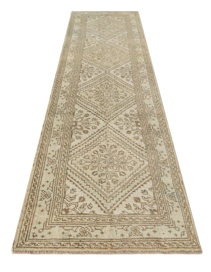 Detail image of 2' 6 x 10' 3  Hand Knotted Oushak Wool Runner Rug