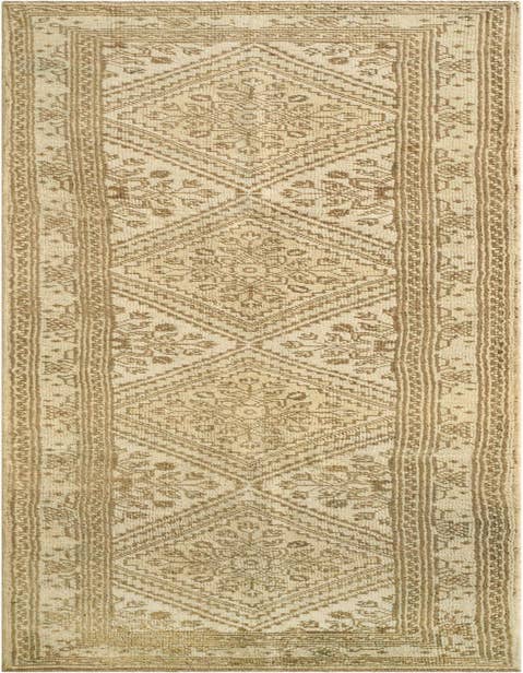 Detail image of 2' 6 x 10' 3 Hand Knotted Oushak Wool Runner Rug