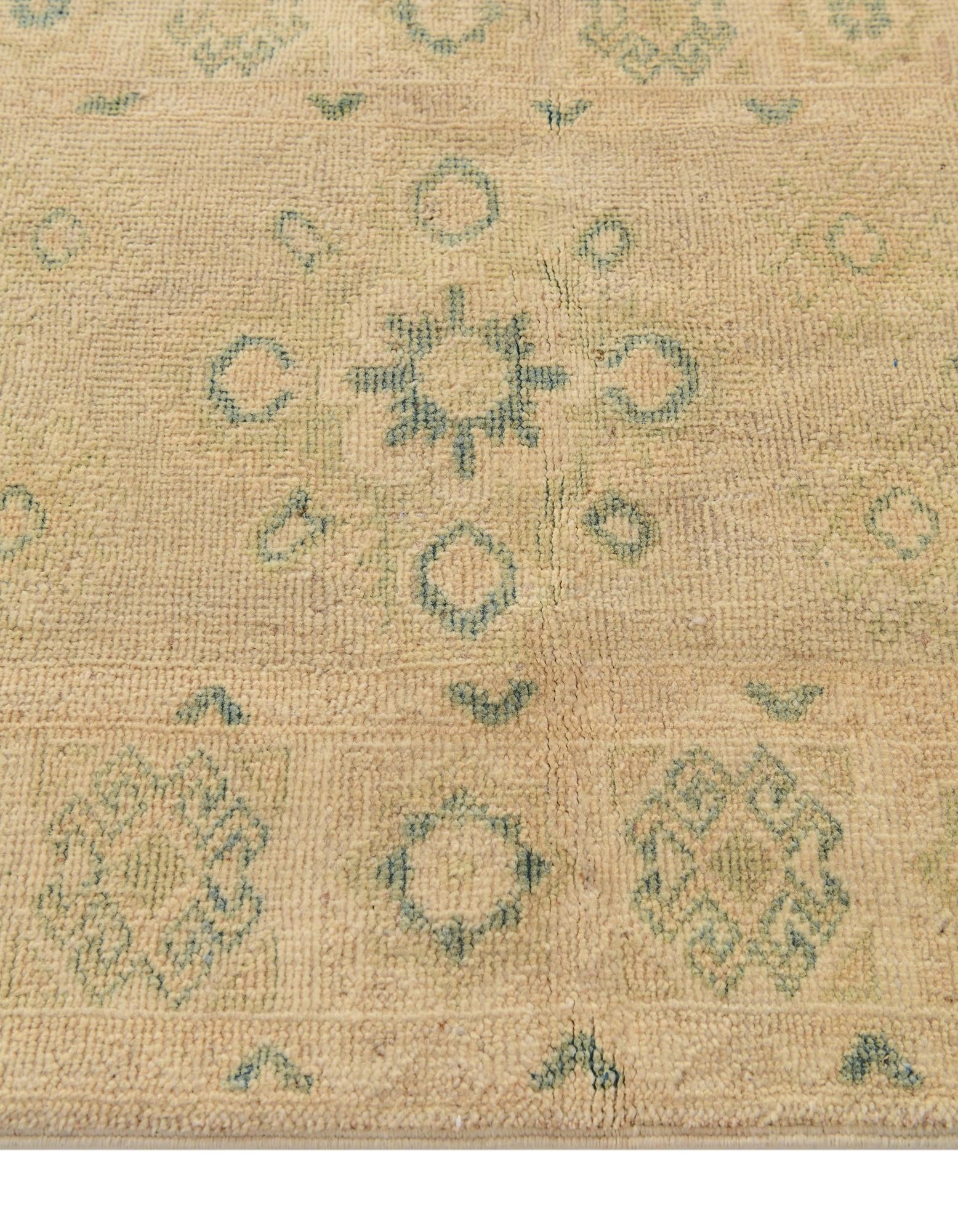 2' 2 x 5' 10 Hand Knotted Oushak Wool Runner Rug