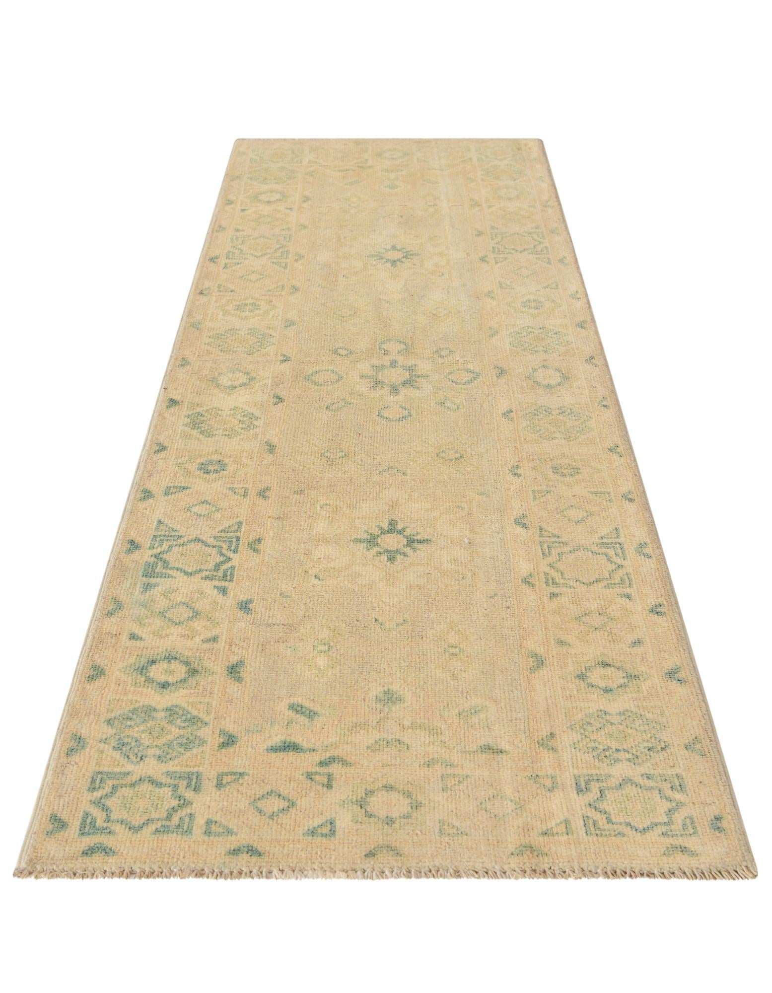 2' 2 x 5' 10 Hand Knotted Oushak Wool Runner Rug