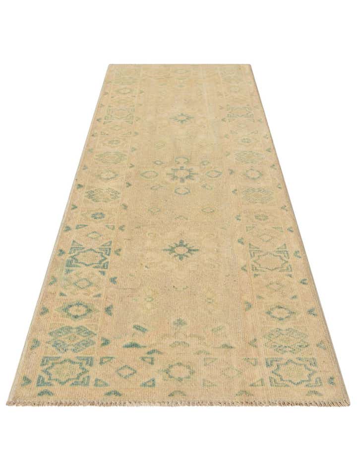 2' 2 x 5' 10 Hand Knotted Oushak Wool Runner Rug