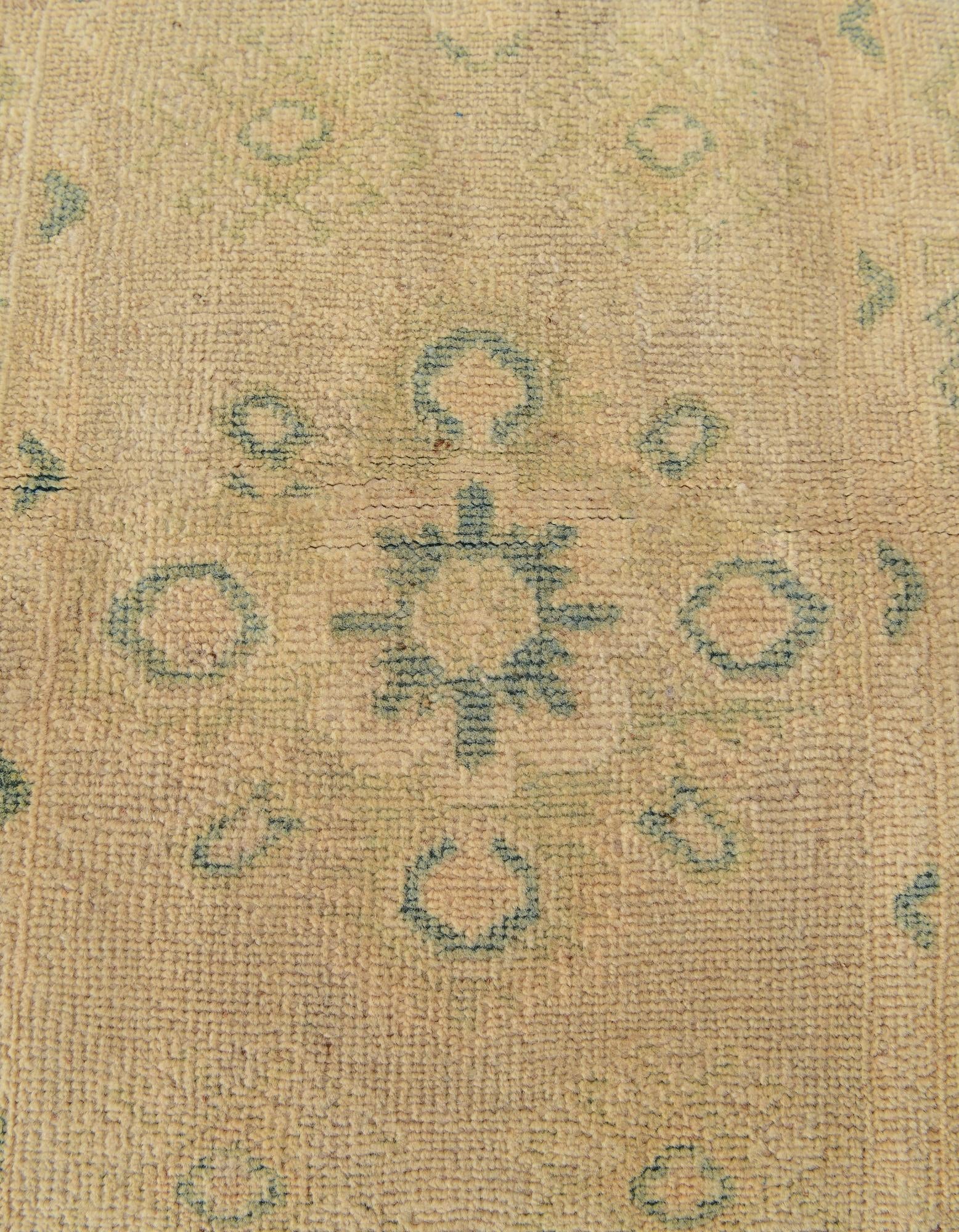 2' 2 x 5' 10 Hand Knotted Oushak Wool Runner Rug