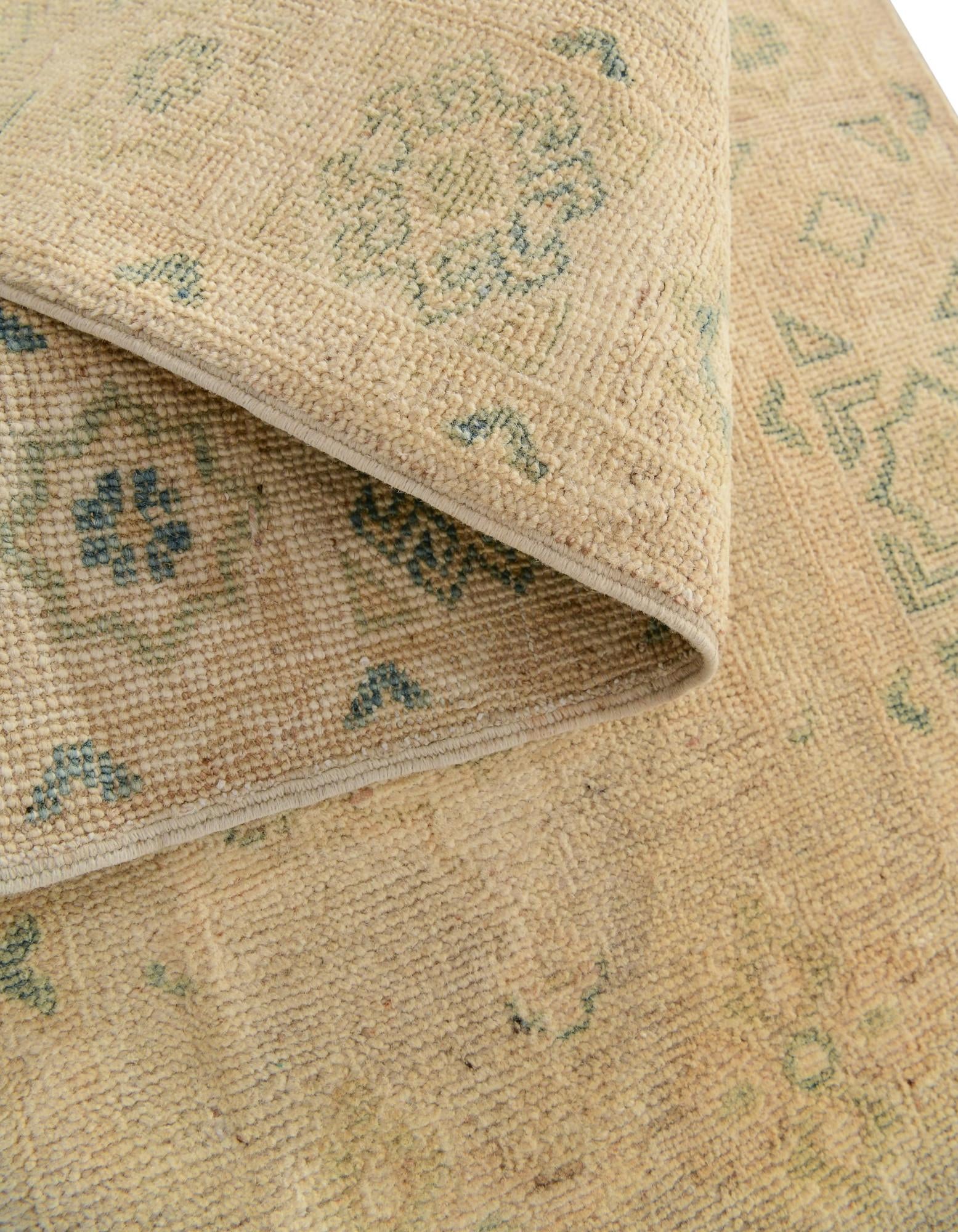 2' 2 x 5' 10 Hand Knotted Oushak Wool Runner Rug