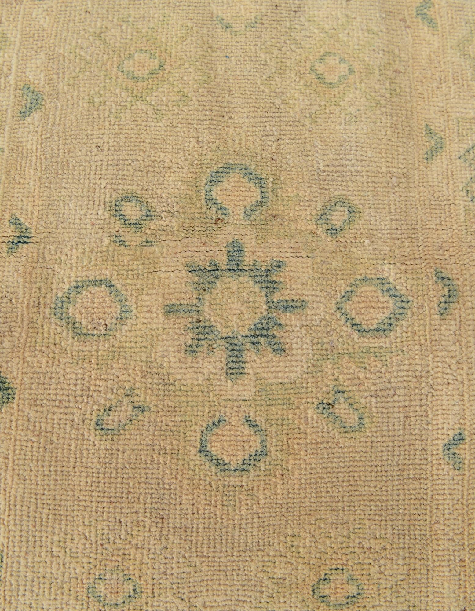 2' 2 x 5' 10 Hand Knotted Oushak Wool Runner Rug