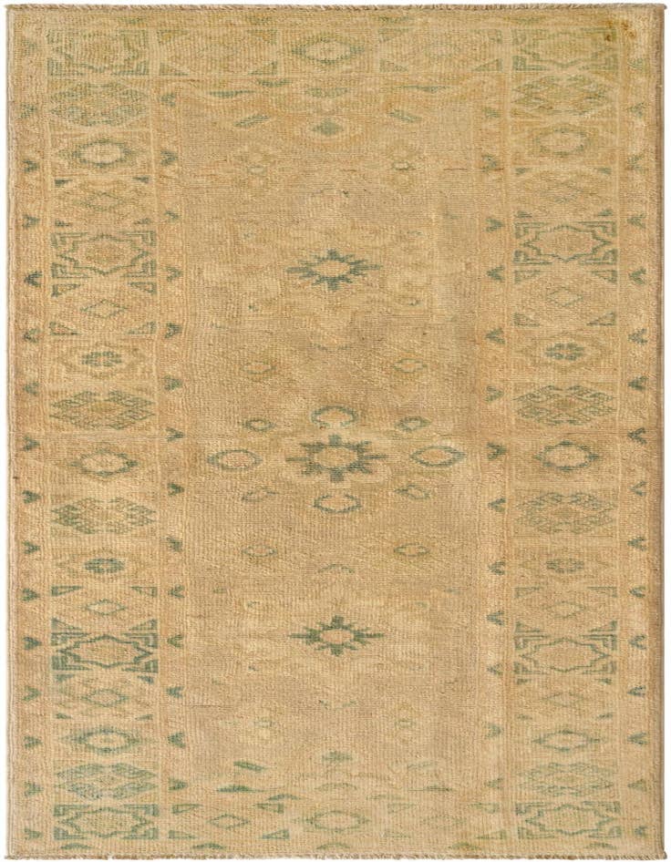Detail image of 2' 2 x 5' 10 Hand Knotted Oushak Wool Runner Rug