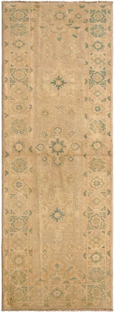 2' 2 x 5' 10 Hand Knotted Oushak Wool Runner Rug