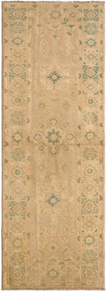 Detail image of 2' 2 x 5' 10 Hand Knotted Oushak Wool Runner Rug