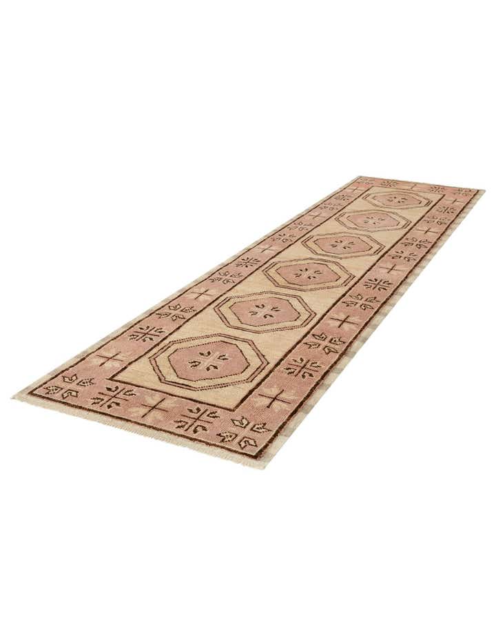 2' 9 x 10' 4 Hand Knotted Oushak Wool Runner Rug