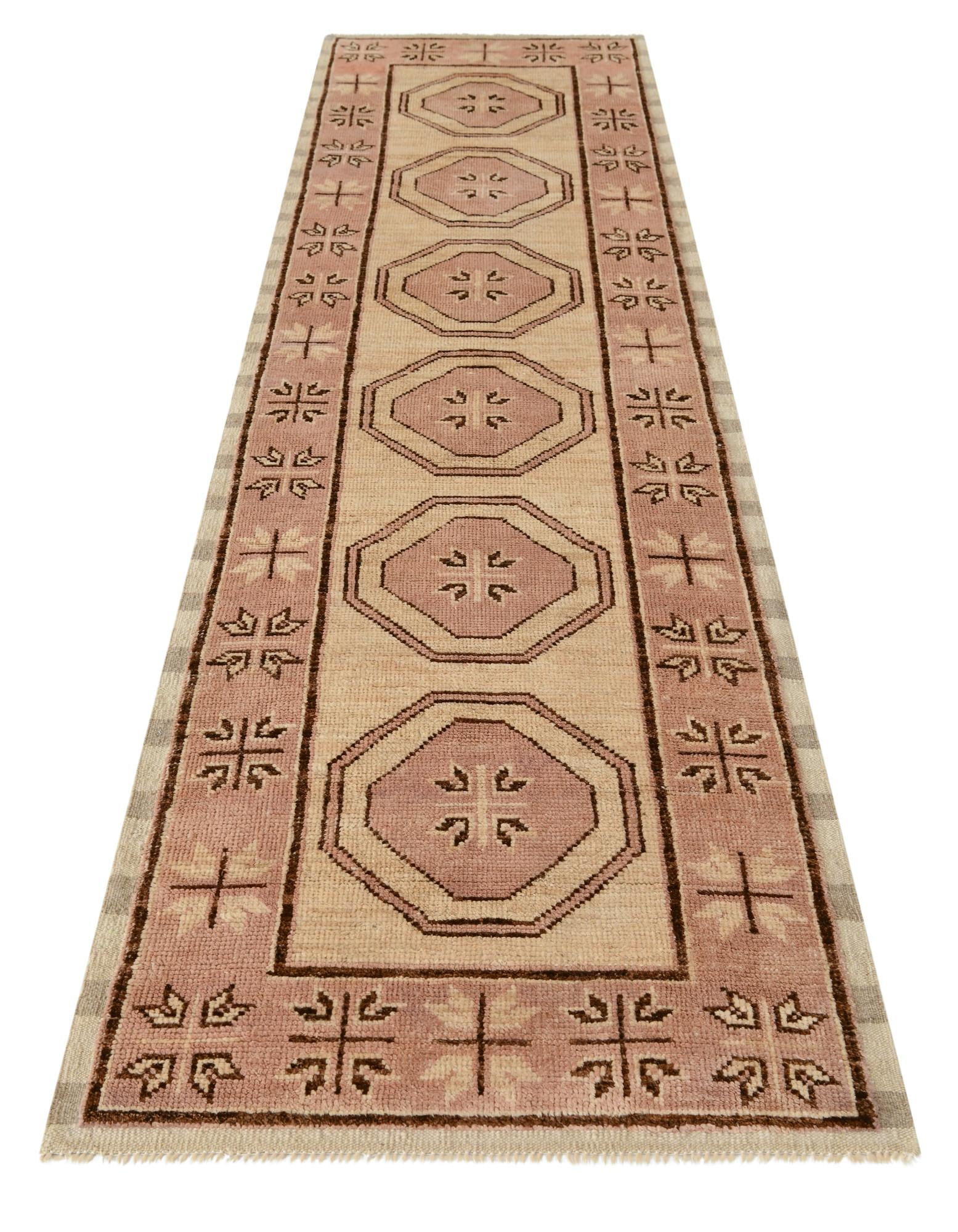 2' 9 x 10' 4 Hand Knotted Oushak Wool Runner Rug