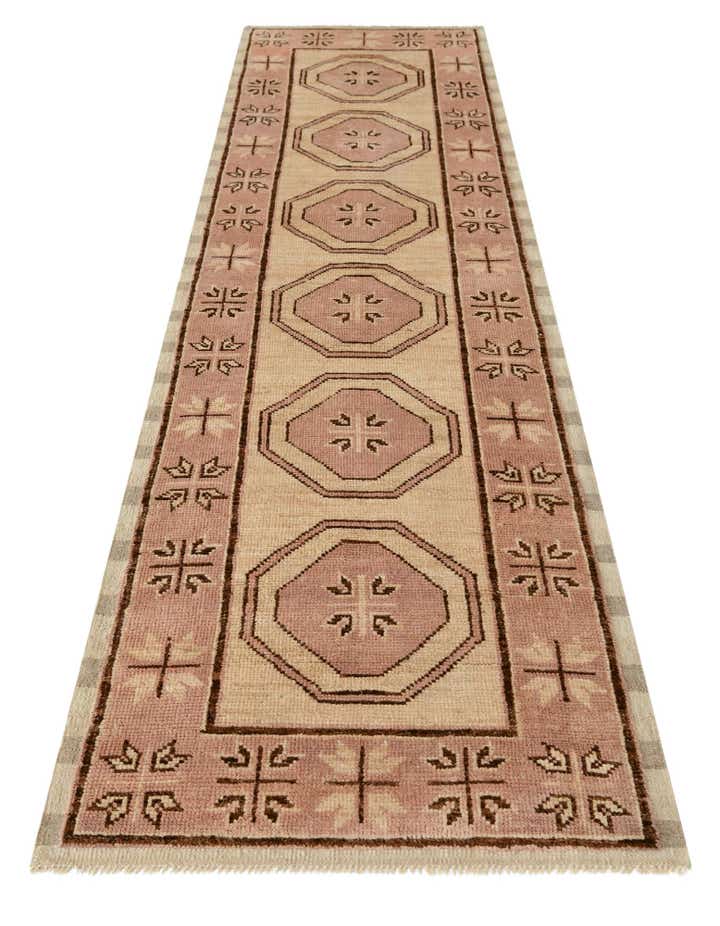 2' 9 x 10' 4 Hand Knotted Oushak Wool Runner Rug