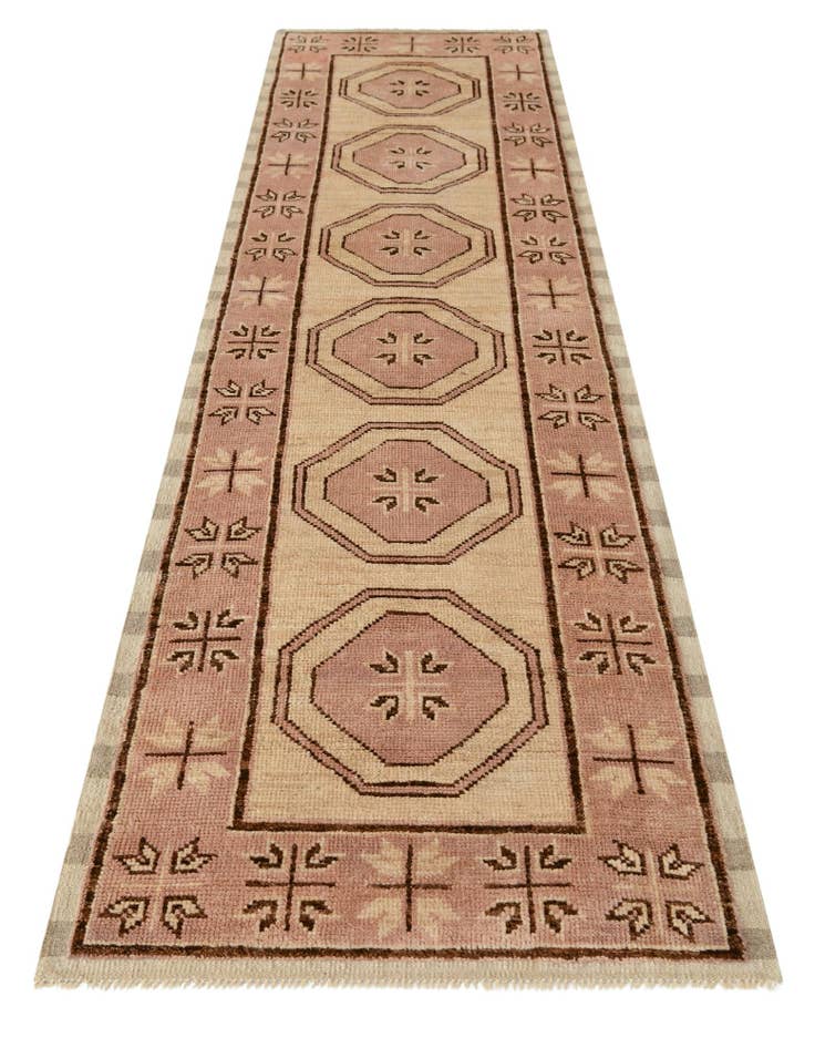 Detail image of 2' 9 x 10' 4 Hand Knotted Oushak Wool Runner Rug