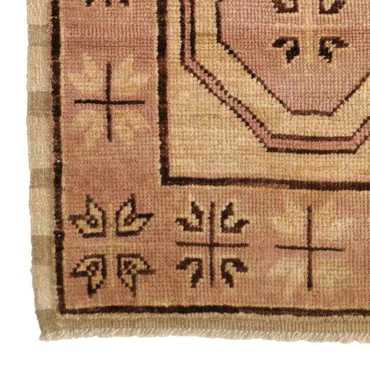 Detail image of 2' 9 x 10' 4 Hand Knotted Oushak Wool Runner Rug