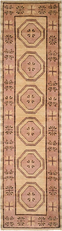 Detail image of 2' 9 x 10' 4 Hand Knotted Oushak Wool Runner Rug