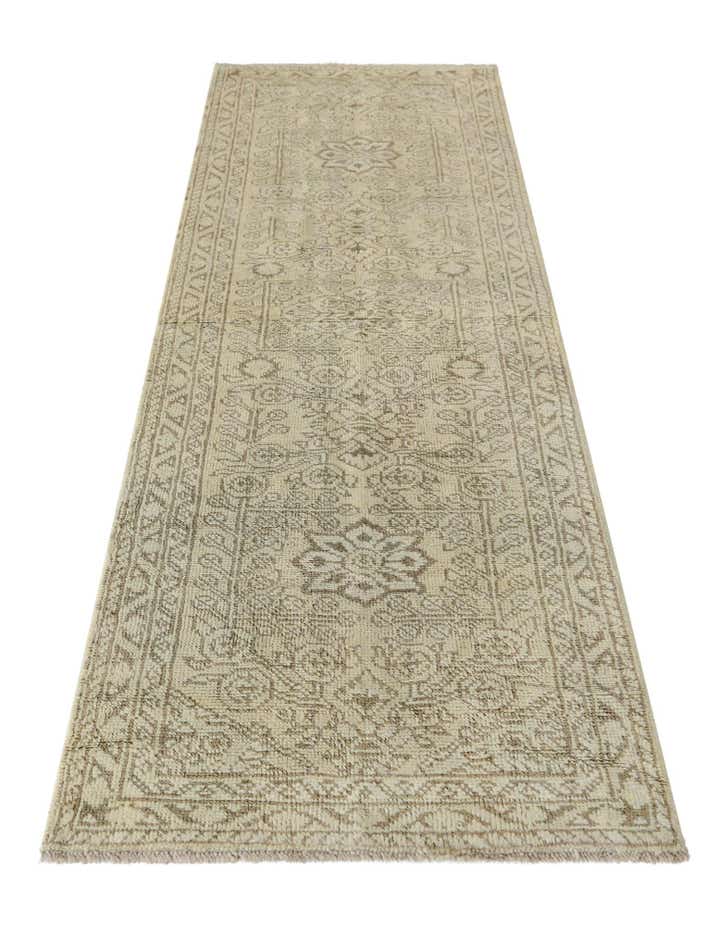 2' 4 x 8' 1 Hand Knotted Oushak Wool Runner Rug