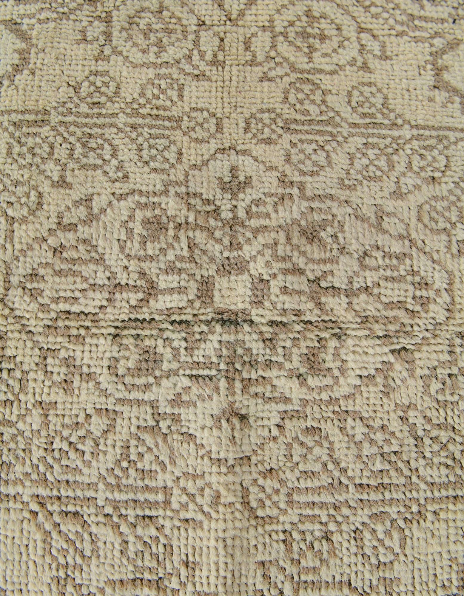 2' 4 x 8' 1 Hand Knotted Oushak Wool Runner Rug