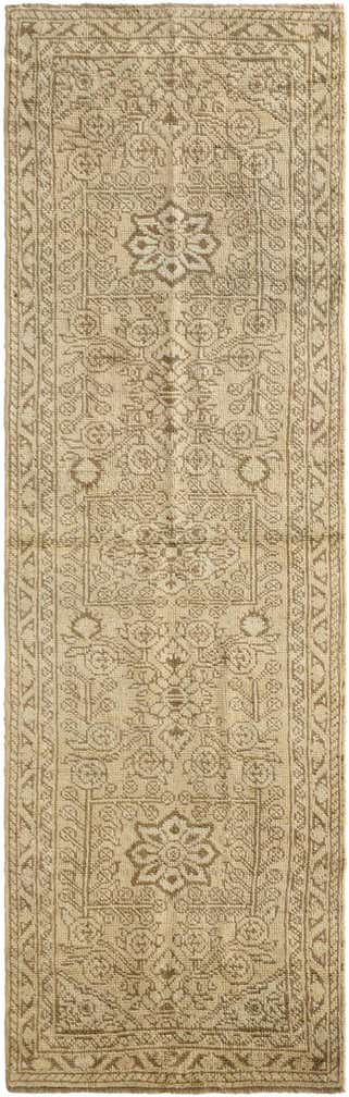 2' 4 x 8' 1 Hand Knotted Oushak Wool Runner Rug