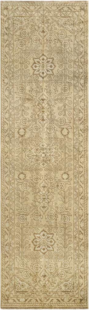 2' 4 x 8' 1 Hand Knotted Oushak Wool Runner Rug