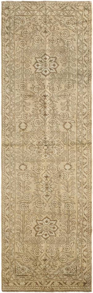 Detail image of 2' 4 x 8' 1 Hand Knotted Oushak Wool Runner Rug