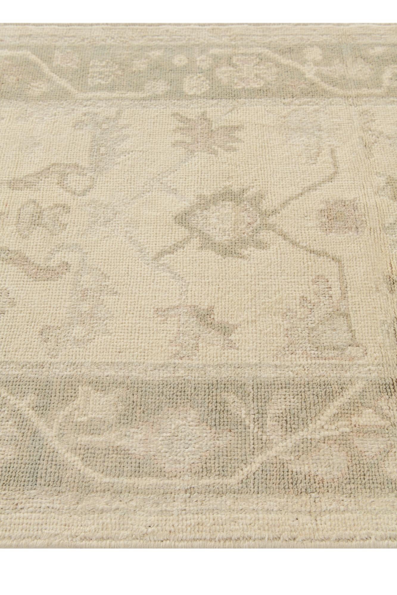 2' 9 x 9' 11 Hand Knotted Oushak Wool Runner Rug